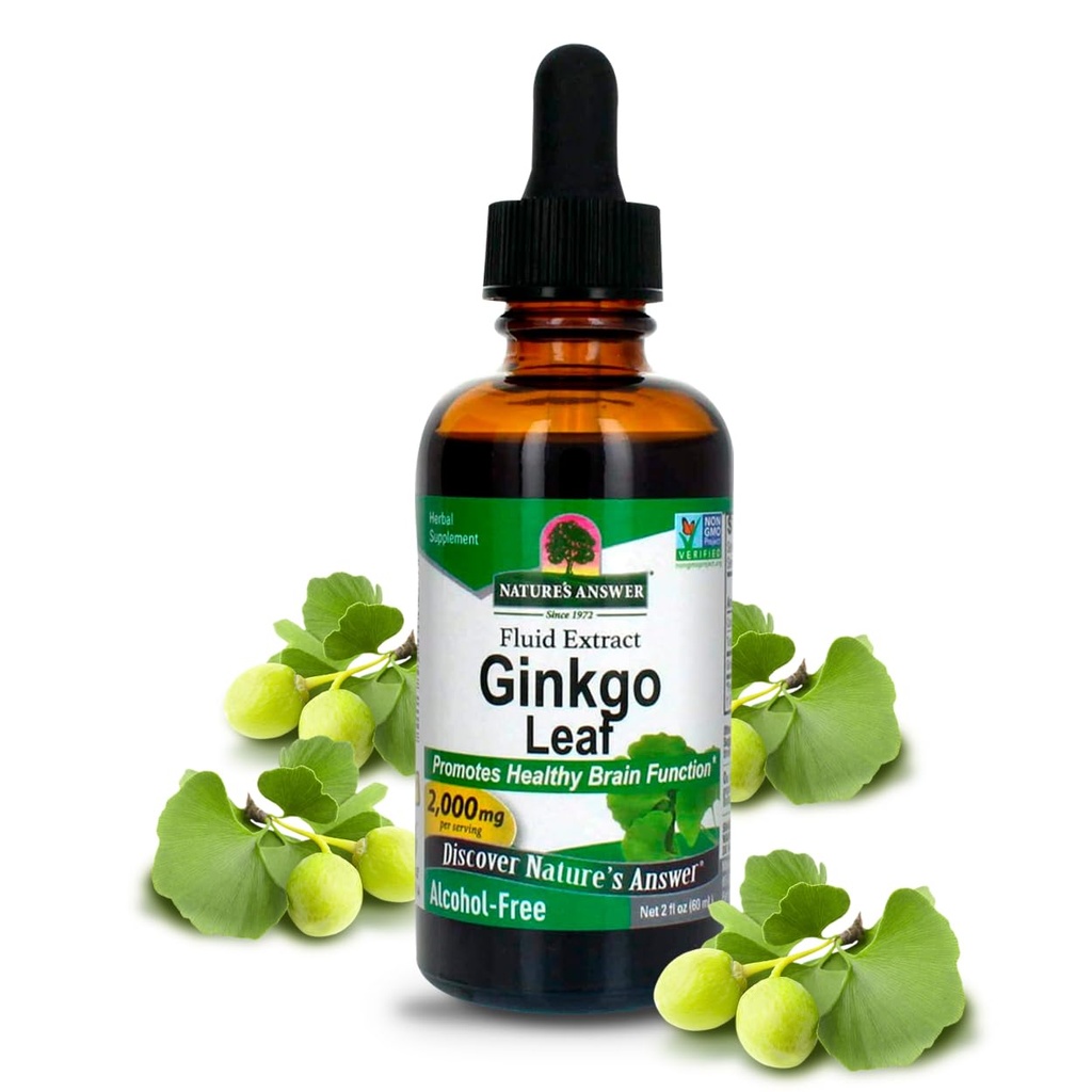 Naravoslovni odgovor Alkohol brez Ginkgo Biloba Leaf Extract, 2 Ounce, 2 Count 