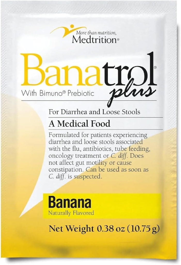 Naravna antidiareja z antibiotiki, Relief for IBS, Ponavljajoča driska, klinično podprta medicinska hrana, nekonstipativna (Banana)