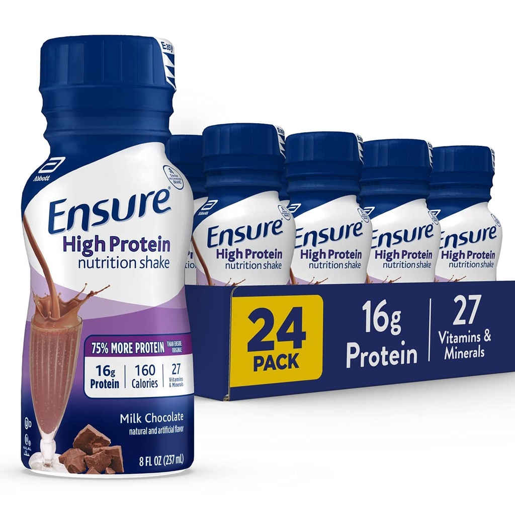 Zagotovite visoko beljakovinsko prehrano Shake s 16 g beljakovin, Ready to Drink Meal zamenjava Shake, Nizka maščoba, mlečna čokolada, 8 fl oz, 24Count