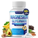 Magnezij Glycinate 500mg Magnezij dodatek - klatiran za visoko absorpcijo in biorazpoložljivost podporo spanje, mišice, kosti, Cramps, regeneracija in energija, Vegan ne-GMO 90 kapsule