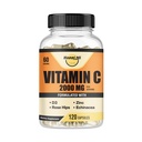 Vitamin C 2000MG, cink 40 mg, vitamin D3 5000 i.e., ekstrakt ehinacea, kolk vrtnice, imunska podpora za odrasle in otroke, imunski spodbujevalec, 120 Veganske kapice, 60 dnevna zaloga, brez GSO, brez polnila