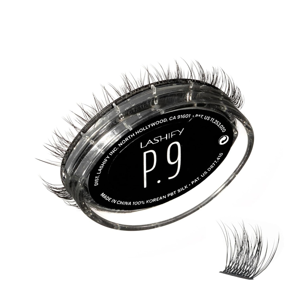 Lashify Plushy 9mm Gossamer Lashes v črnem, Easy DIY lažnih las za voluminozno, vendar še vedno naravni videz