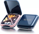 Travel Pill Case, majhne tablete Box - Aceda Daily Pill Container, tablete imetnik za torbico, vodoodporna kompaktna medicina Organizator, Prenos vitaminski primer, modra