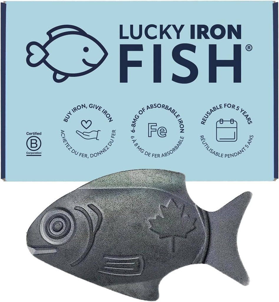 Original Lucky Iron Fish ®. Iron dodatek alternativa za zmanjšanje pomanjkljivosti. Brez stranskih učinkov. Uporaba enkrat dnevno - 5 letno zaloga vključuje.