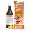 EMULSION DE ESCOCIA Trska Jetrno olje, Orange Flavor, 6,5 fl oz (1 pakiranje) – Ribje olje z vitamini A, D, E, B1, Omega-3 za zdravje imunskega in kosti, otroci in odrasli