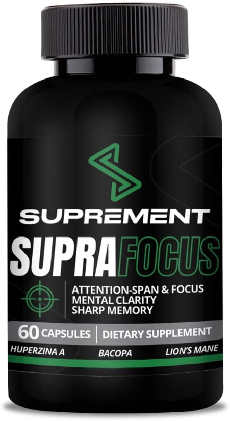 Nootropics Brain Support Supplement. 60 Count, za moške in ženske. Možganski dodatki za spomin in fokus z levi Mane, Bacopa Monnieri, L Tirozin. Mind Booster za Focus dodatek in spomin.