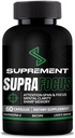Nootropics Brain Support Supplement. 60 Count, za moške in ženske. Možganski dodatki za spomin in fokus z levi Mane, Bacopa Monnieri, L Tirozin. Mind Booster za Focus dodatek in spomin.