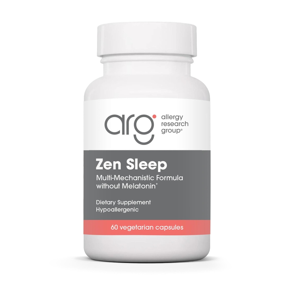 Alergija Raziskovalna skupina Zen Sleep - GABA L-Theanine Sleep dodatek za odrasle s P5P, 5-HTP in vitamin B6, naravna pomoč za mirno, mirno REM - 60 vegetarijanskih kapsul