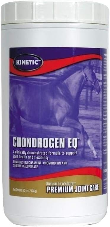 Kinetične tehnologije 044022 Chondrogen Eq Prašek za konjske sklepe Melase (150 odmerkov), 75 oz