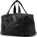 BAGSMART Gym Bag za ženske, Nosite na vikend Čez noč Bag, Travel Duffel Bags z vozičkom rokava, Osebni predmet Travel Bag Tote Bag Workout Dance Bag(črna, srednja)