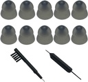 Smokey sluh Aid Power Domes Zapri Domes Uhani nasveti za Resound Sure Fit Style RIC RITE in Open Fit BTE Ojačevalec sluha s čistilnimi orodji Čiščenje in nosni kovček (Smokey, Medium)