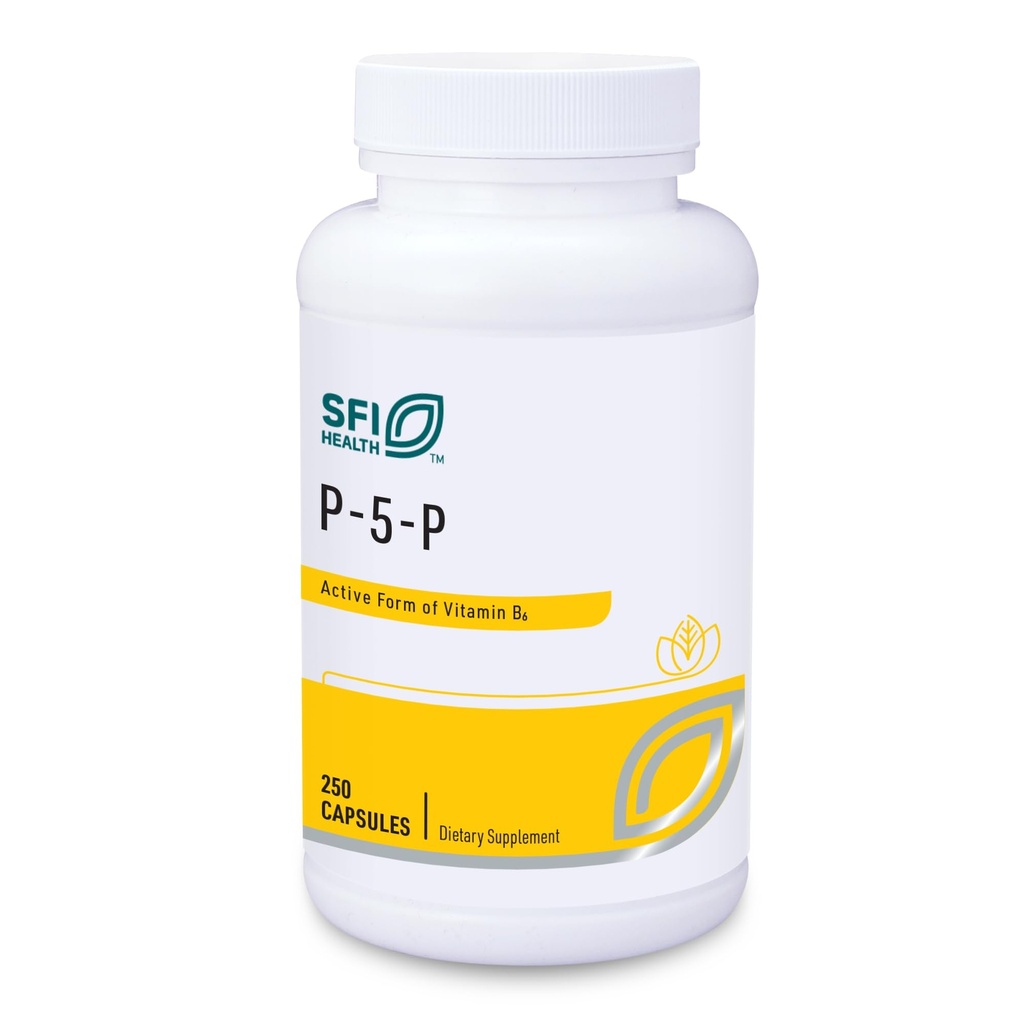 Klaire Labs SFI Health P-5-P - 30 miligramov bioaktivnega vitamina B6 Pyridoxal-5-Fosfata za metabolično in jetrno podporo, hipoalergene (100 kapsul)