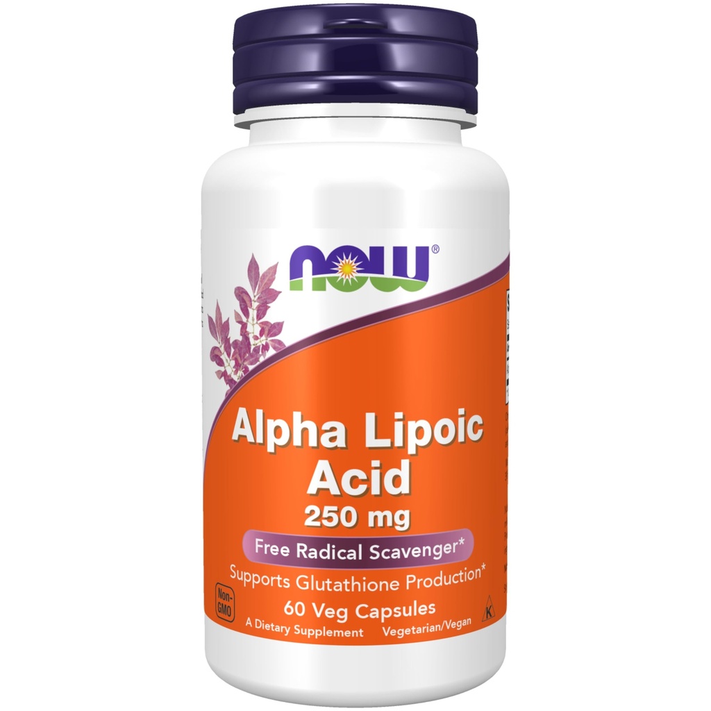 NOW Foods Supplements, Alpha Lipoic Acid 250 mg, Podpira proizvodnjo glutationa*, Free Radical Scavenger*, 60 Veg kapsule