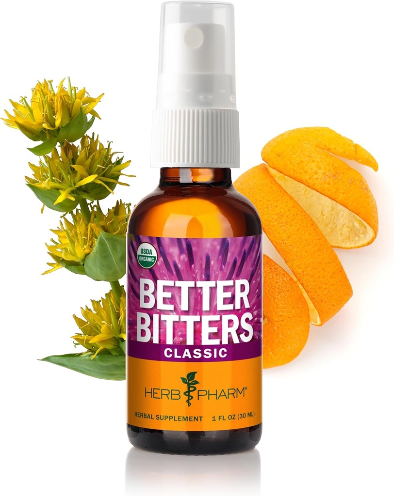 Herb Pharm Betters Certified Organic Digestive Bitters, Absinthium, 1 Ounce