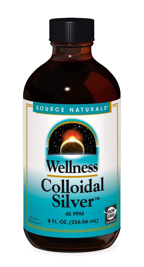 Vir Naturals Wellness Koloidal Silver 45 ppm, Podpira fizično dobro počutje* - 8 Fluid oz