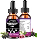 Organska borovnica Sirup, tekoče kapljice Bezgove jagode Vitamin C in cink za odrasle, 11- v-1 Sambucus Črna Bezgova jagoda Tinktura w/ Vitamin D3, Sea Moss Črno seme, Bezgova Imunska podpora dodatek
