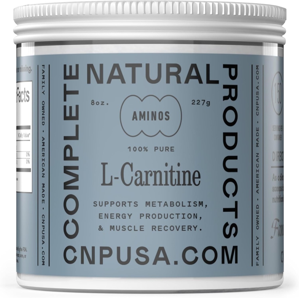Čisti L-karnitin v prahu - 8oz (227g) 60 Servisi aminokisline za energijo in dobro počutje