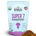 La Republica Superfood Super 7 ekstrakt gob v prahu, vključuje levjo grivo, Reishi, Chaga, Cordyceps, Shiitake, Maitake, in Turčija rep (8 oz)