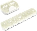2 Pack (tedensko in dnevno), 2 krat na dan (AM/PM) + 7-dnevne tablete Organizator, vitaminski načrtovalec, velike zmogljivosti tablete Box, potovalne tablete Primer za zdravila/vitamine/ribja olja/dodatki, bela