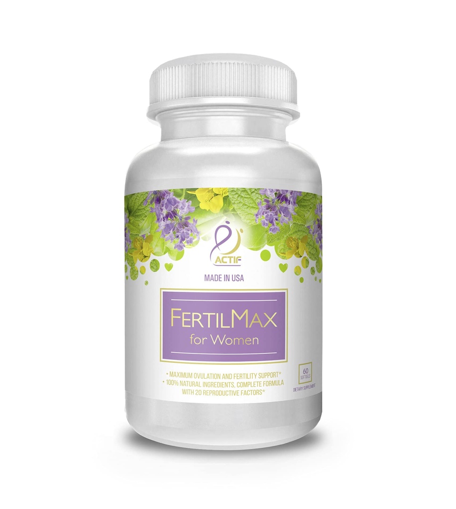 ACTIF FertilMax za ženske - #1 Plodnost dodatek in Ovulacija Podpora, Največja moč, klinično dokazano - Non-GMO, Made in ZDA, 60 Count