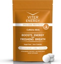 Viter Energija 40mg Kofeinske mete - brez sladkorja, B Vitamini, Vegan, Pospešuje hitro Energiran Alarm fokus, Kofeiniran nootropnih dodatkov tablete (Chocolate Mint Flavor, 8oz, Bulk Bag)