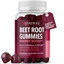 Beete Root Gummies s COQ10 & Pomegranate - dušikov oksid dopolnilo za moške in ženske - Pesa za vzdržljivost, zmogljivost, okrevanje - Vegan, Non-GMO, Gluten Free - Mešana jagodičja aroma, 120 Count