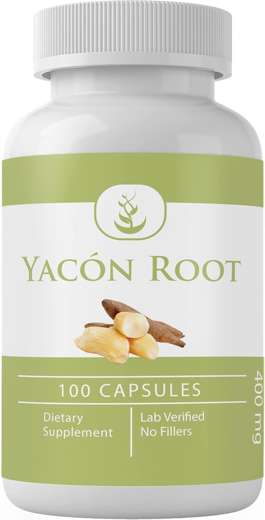 PURE POREKLA SESTAVINE Yacon Root, (100 kapsul) Vedno čist, brez dodatkov ali polnila, laboratorij preveri