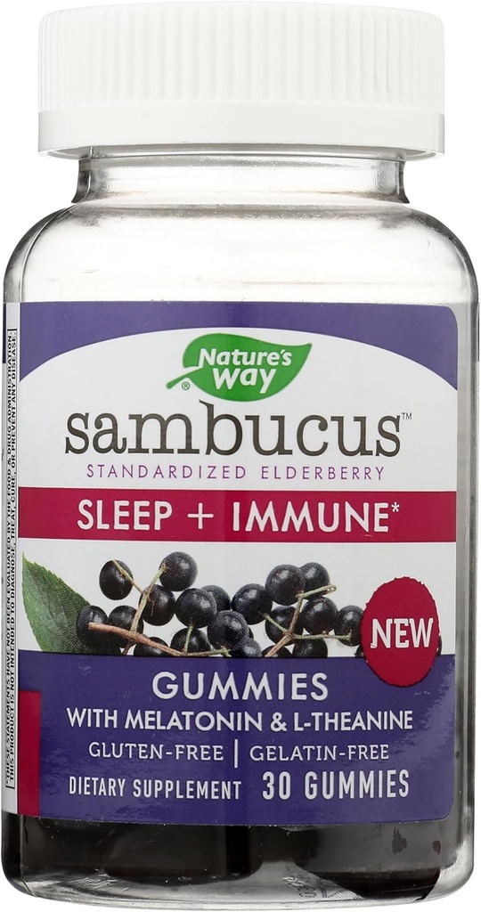 Naravoslovna pot Sambucus Elderberry Spanje + Imune Gumies, 30 Štetje
