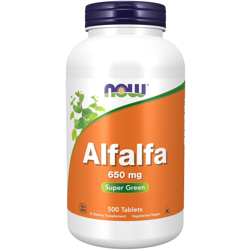 Zdaj dopolnila, Alfalfa 650 mg vir vitamina K, Zelena Superfoods, 500 tablet