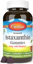 Carlson - Astaksantin Gumies, z vitaminom C, Imunska podpora, Antioksidant, Zdravje srca, Non-GMO, Cherry Flavor, 90 Vegetarian Gumies