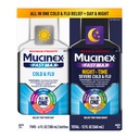 Mucinex hitro-maks hladno in gripa in nočno izmeno Medicina za odrasle, Over-The Counter Medication Combo Pack za boleče lajšanje grla, dekongestiv, kašelj in hladno medicino (2 x 6 Fl Oz)