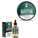 Balzam za biotine za moške & kondicioniranje brade Vosek in rastno olje z 2X koncentracijo Biotin za moške, Hydrates & Debeli lasje