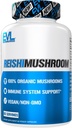 Evlution Nutrition Reishi Goba - Imunski sistem in zdravstvena podpora - 500mg Goba dodatek - 100% organski, Vegan & Non-GMO - 60 Servis