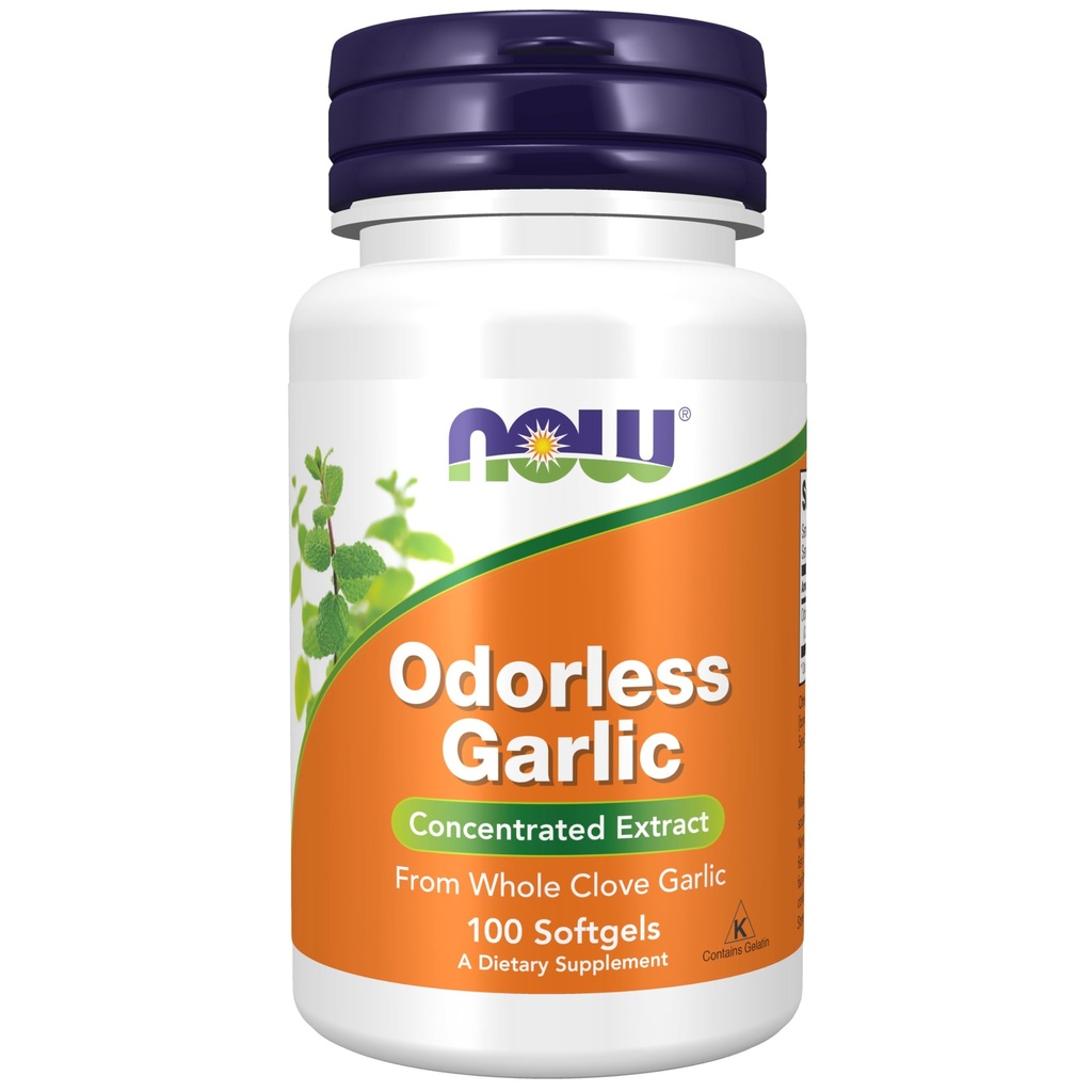 Zdaj prehranska dopolnila, česen brez vonja (alium sativum), koncentrirani ekstrakt, 100 softgels