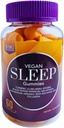 Veganski uspavalni gumiji za odrasle – Bio-Sleep FusionTM z melatoninom, magnezijem, kurkom, ingverjem, morskim mossom in kolagenom – naravna podpora za spanje, razbremenitev stresa, zbuditev osvežena – 60 Count