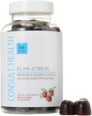 Consult Health - ELIMI-stress Vegan Gummies - Stress Relief dodatek - zmanjšanje utrujenost - Natural Apple Flavor - Ashwagandha Root & Leaf Extract - Tumerski ekstrakt - Caffeine Free - 60 Count