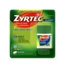 Zyrtec 24 ur Alergija Relief tablete, 10 mg Cetirizin HCl Antihistaminik Alergija Medicina, 30 ct rdeča