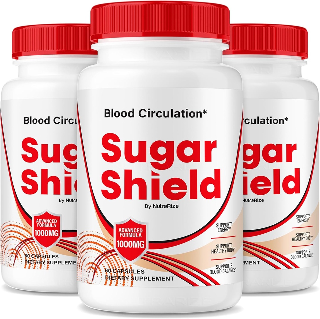 NutraRize (paket 3 Sugar Shield podporo krvi tablete, Največja moč Formula kapsule, naravna mešanica krvi kompleks, pregledi (180 kapsul)