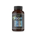Fokus 14-v-1 Nootropic Brain Supplement z Lions Mane, Alpha GPC Choline, Vitamin C & B12, Taurin, Bacopa - Energija, kognitivna, spominska podpora, 60 Filler proste kapsule