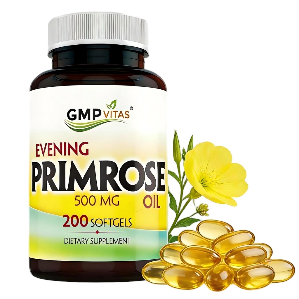 Večer Primrose Oil 500mg SoftgelsCold stisnjeni softgels s 45mg GLA ohraniti gladko-zdravo videti kože-podpora Hormonalno ravnovesje
