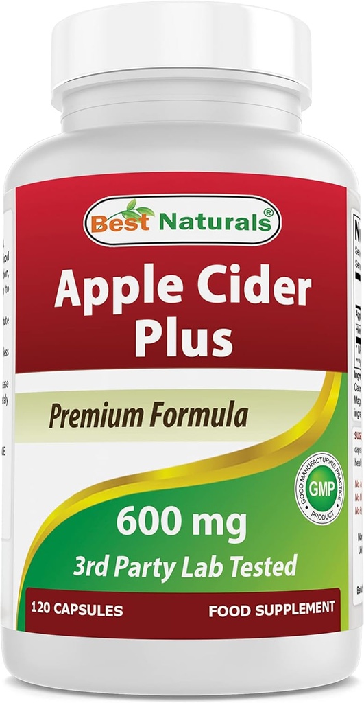 Najboljši naravni jabolčni kis Plus 500 Mg Kapsule, 120 Štetje