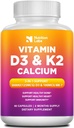 Vitamin D3 K2 5000 i.e. dodatek s kalcijom, multivitamini podpira imuno zdravje, močne kosti, zobje in srce funkcije z ekstraktom črnega popra 60 (Pack of 1)