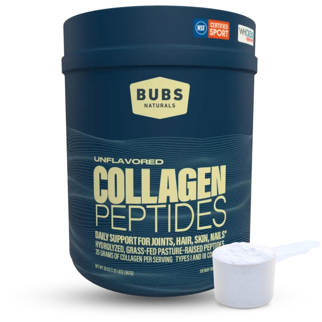 BUBS Naravne kolagen peptidi v prahu, kolagen za ženske in moške, hidrolizirane peptidi, nearomatizirana pašta dvignjena krma za travo, Paleo Keto prijazno, podpira kožo in skupno zdravje las (20 oz) 28