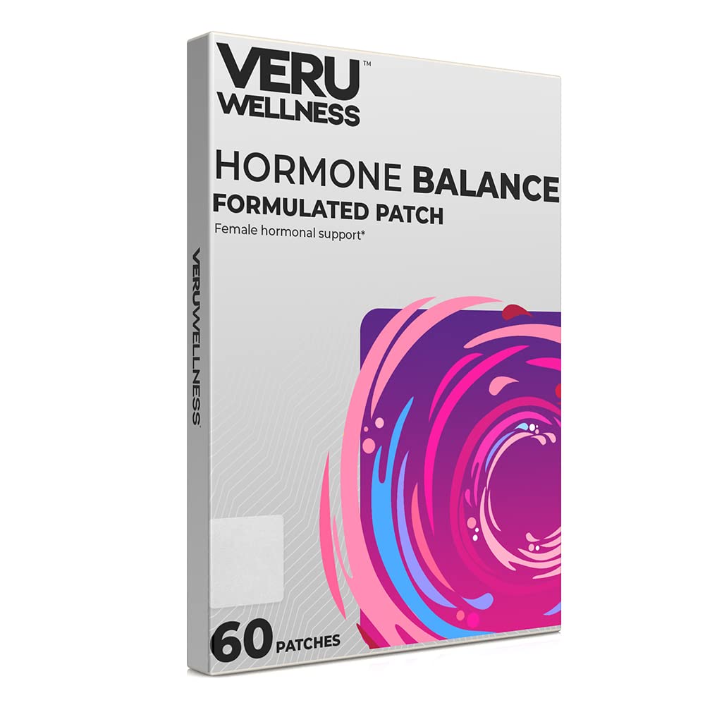 Veru Wellness Hormone Balance Myo Inositol & D-Chiro Inositol Patch - Ovarian, Mensural & Mood podpora za ženske (60 obliž)