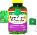 2 Pack- lahka pomlad Super B-kompleks tablete – vitamin B6, B12, C, tiamin, Biotin – Gluten-free, Popolna prehranska dopolnila z Light&Spring Guide – Podpira energijo in imuniteto