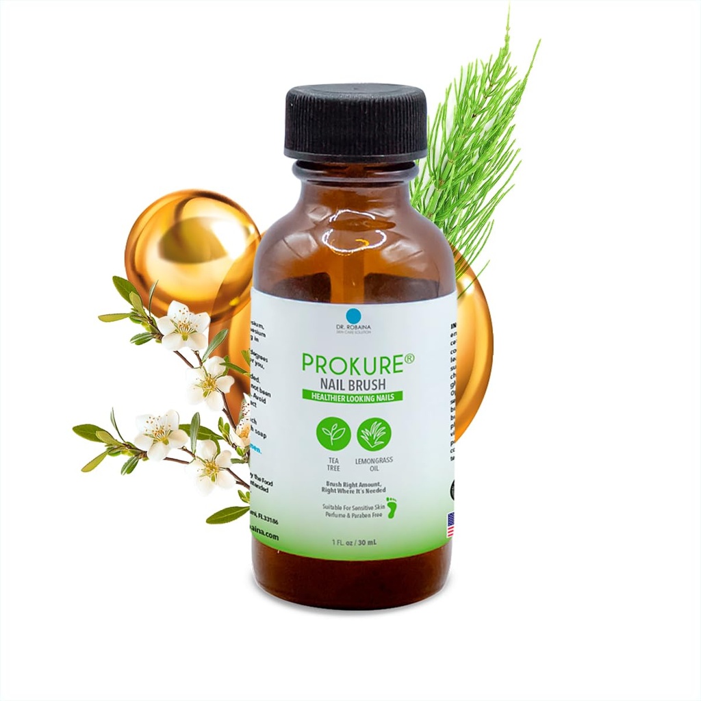 PROKURE serum za popravilo nohtov. Hidrati suhi, krhki nohti in povrhnjice s Tea Tree Oil & Vitamin E. Hitro absorbira, nemastno, paraben brez. Z natančnim čopičem. Varen na lak/gels. 1 fl oz.