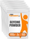 BulkSupplements.com Glycine Powder - Glycine Supplements, Aminokislinski dodatek - Unflavored & Gluten Free, 3g na serviranje, 1kg (Pack of 5) (11 lbs)