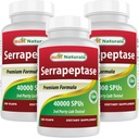 Best Naturals Serrapeptase 40000 SPU 180 Kapsule (180 Število (paket 3)