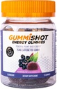 GummiShot Energy Gummies, 1125 mg kofeinske žvečilke na steklenico, dolgotrajni energijski ojačevalci, Bezgove jagode (15ct)