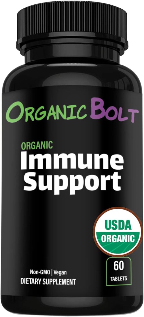 USDA dodatek za ekološko imuno podporo, visoke jakosti 7- v-1 Obnovitveni tablet z vitaminom C, Bezgove jagode, Ginger, Moringa Leaf Powder, Česen & Več - Vegan & Non-GMO, 20 Serving